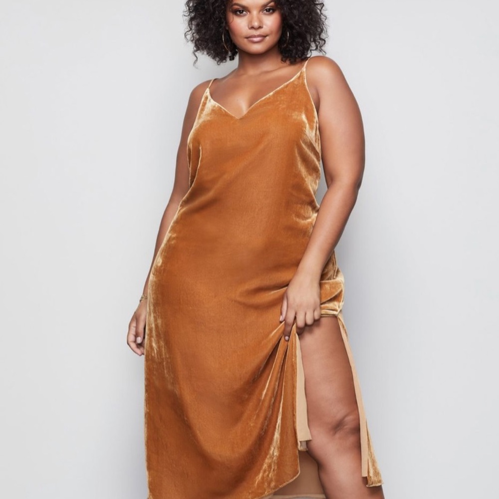 Good American | Slip City Velvet Dress